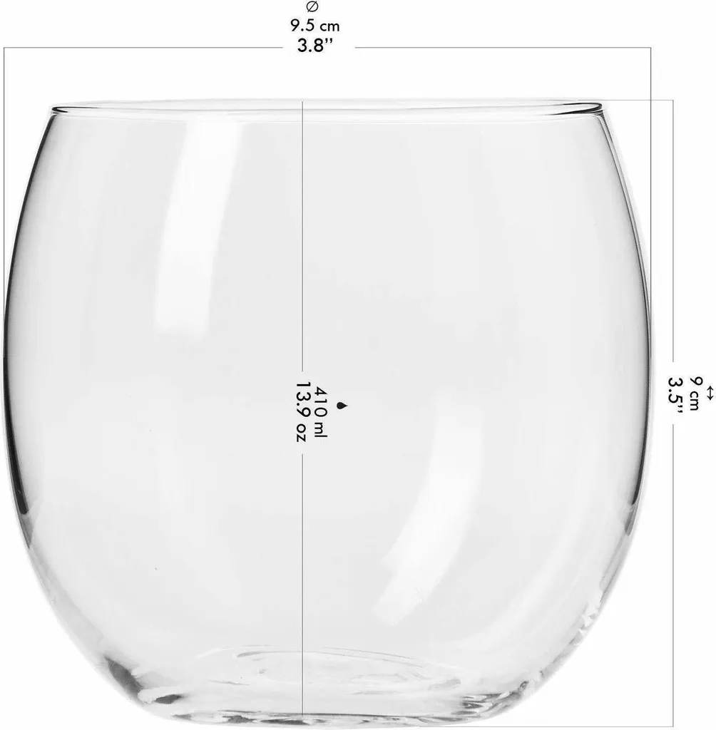 KROSNO Harmony Wassergläser Saftgläser Trinkgläser | Set Von 6 | 410 ML | Spülmaschinenfest - Image 3