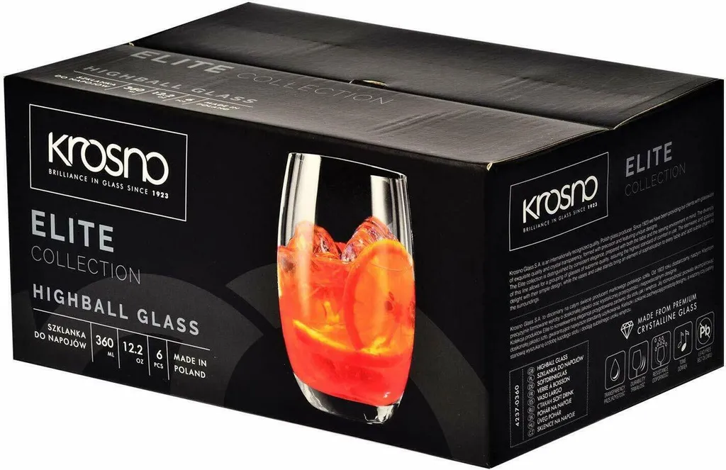 Krosno Elite Highball Glas Longdrink 360ml 6er - Image 6