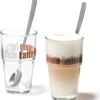 Leonardo Latte Macchiatto Becher 'Solo LM' Mit Löffel, 400ml, Ø 8,5 X 14,7cm (4er Set)