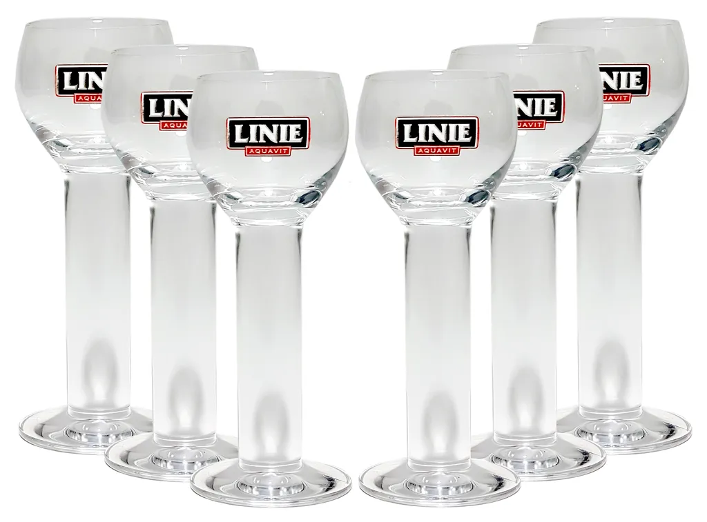 Linie Fra Norge - Aquavit Gläser - 6 Stück