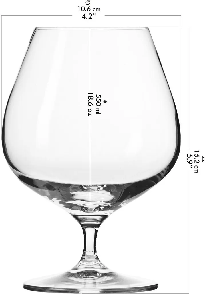 KROSNO Cognac-Gläser Cognacschwenker | Set Von 6 | 550 ML | Harmony Kollektion | Perfekt Für Zuhause, Restaurants Und Partys | Spülmaschinenfest - Image 14