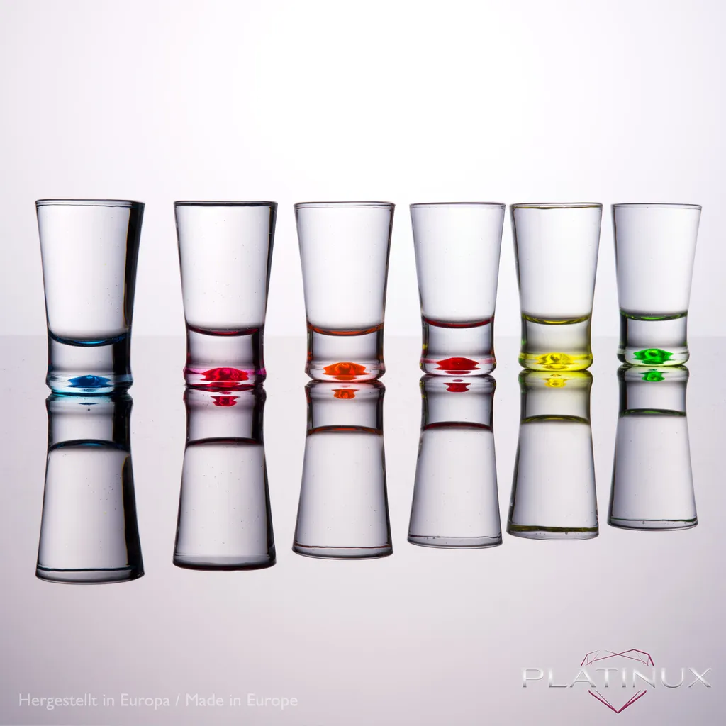 Shotgläser Set 6 Teilig Bunt Schnapsgläser 2,5cl Tequilagläser Wodkagläser Pinnchen - Image 5