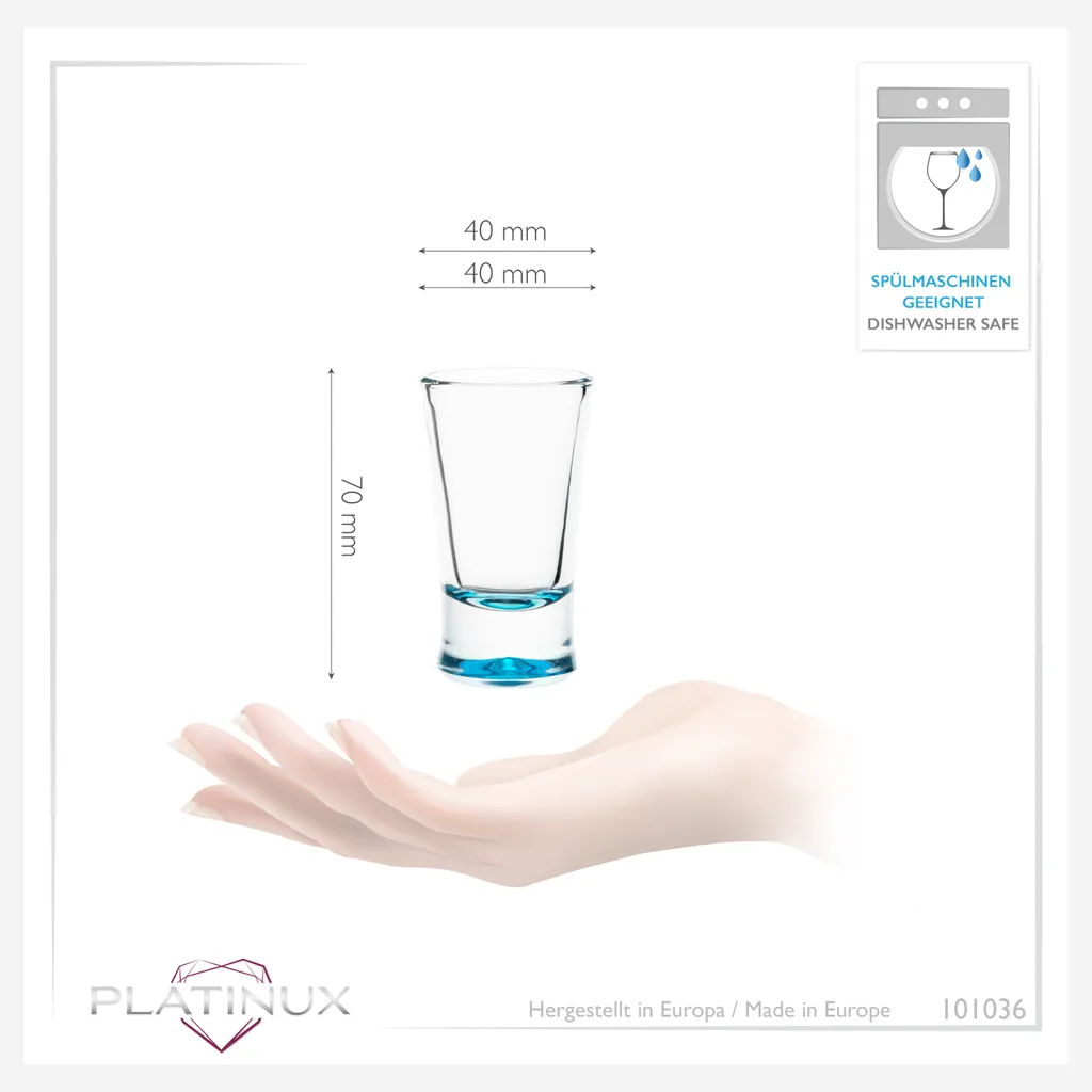 Shotgläser Set 6 Teilig Bunt Schnapsgläser 2,5cl Tequilagläser Wodkagläser Pinnchen - Image 2