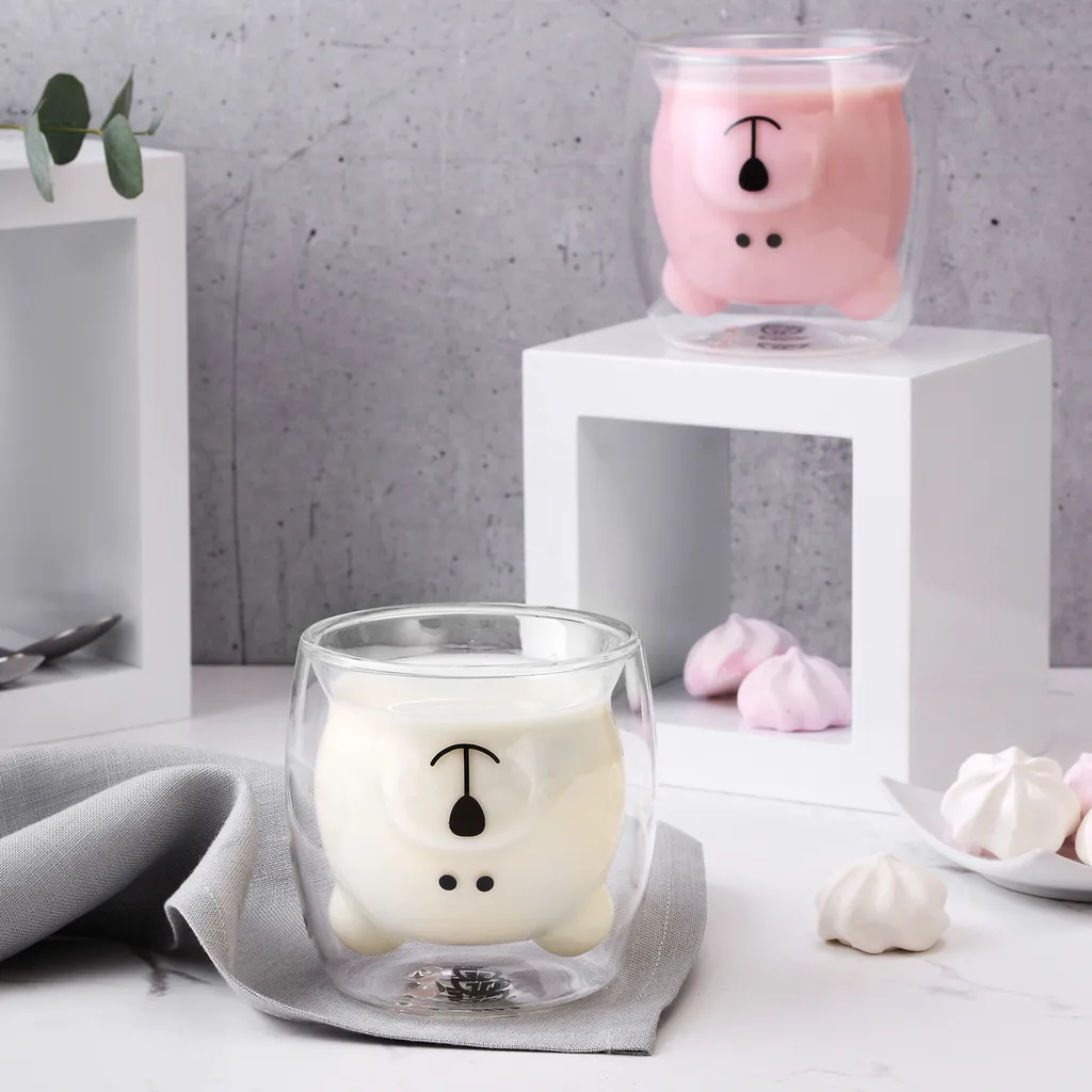 GRÄWE Doppelwandige-Thermogläser, 250ml, 2er Set, Motiv Bär - Image 3