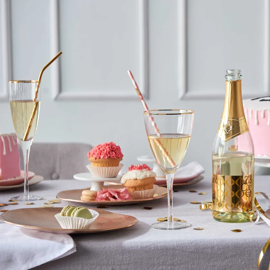 BUTLERS GOLDEN TWENTIES 4x Weingläser Mit Goldrand Und Rillen 280ml - Image 5