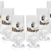 Bitburger Kelch Tulpen Glas Gläser-Set - 6x Biertulpen 0,3l Geeicht