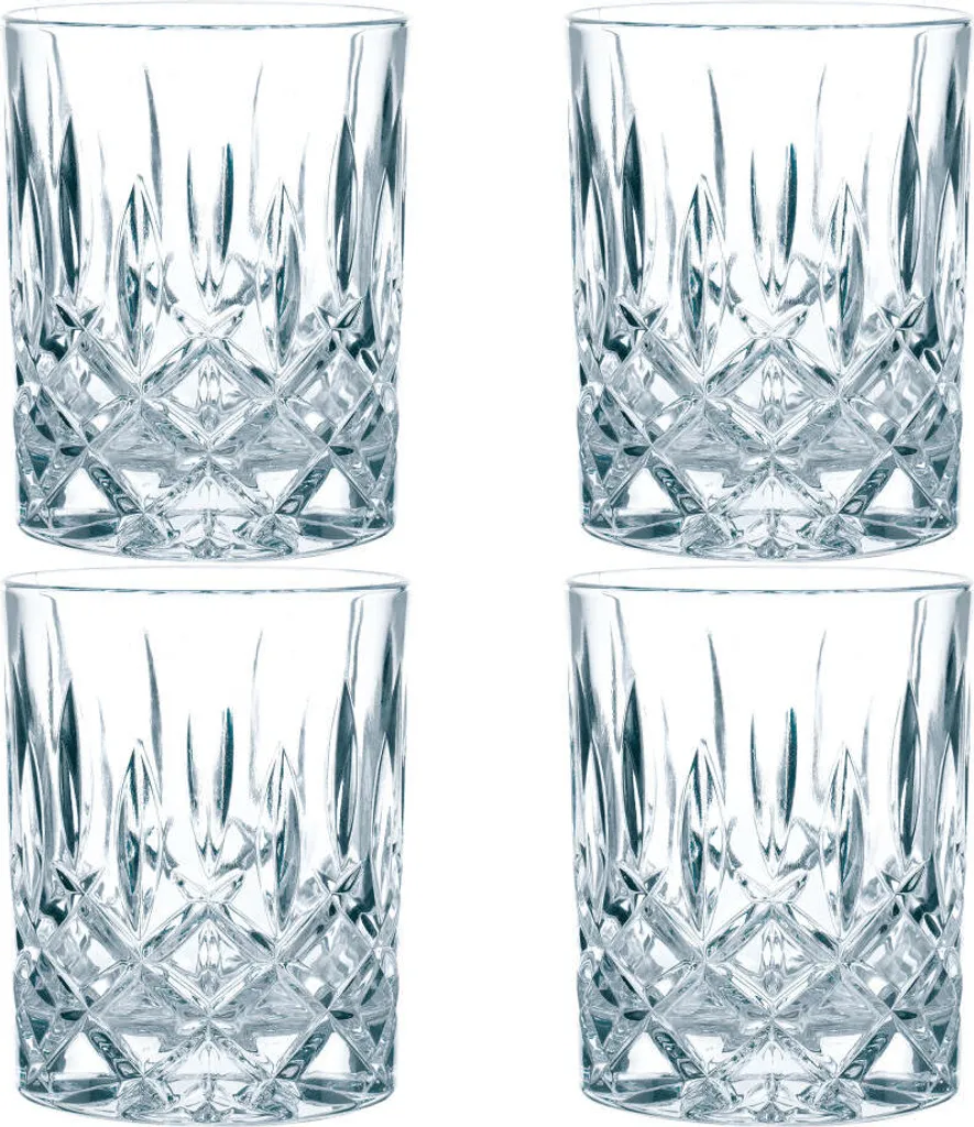 Nachtmann Noblesse Whiskybecher Set, 8er Set, Whiskyglas, Tumbler, Kristallglas, H 9.8 Cm