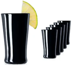 Schwarze Shotgläser Aus Glas Set 6 Teilig Pinnchen Wodkagläser 20ml (max. 30ml)