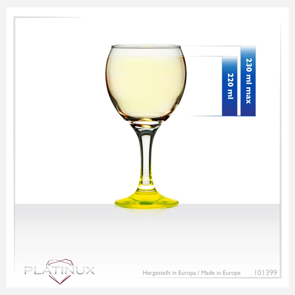 Trinkgläser Bunt Aus Glas Weingläser Mit Buntem Stiel 220ml Set 6-Teilig Getränkeglas Wasserglas Weißweingläser - Image 3