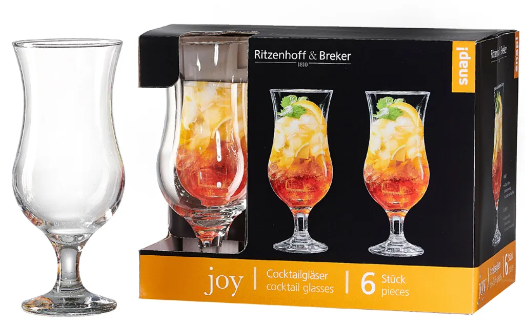 Ritzenhoff & Breker Cocktailglas "JOY" Glatt 0,39 L Spülmaschinenfest 6 Stück
