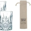 Spiegelau & Nachtmann, 4-teiliges Whisky/Longdrink-Set, Noblesse, 89207 + 4er Set EKM Living Edelstahl Strohhalme (Silber)