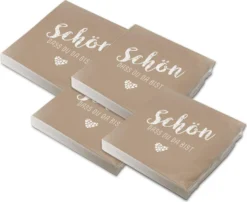 Itenga 80x Serviette Schön Dass Du Da Bist Latte Macchiato