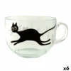 Tazza Luminarc Mistigri Grande Trasparente Gatto Vetro (500 Ml) (6 Unità)