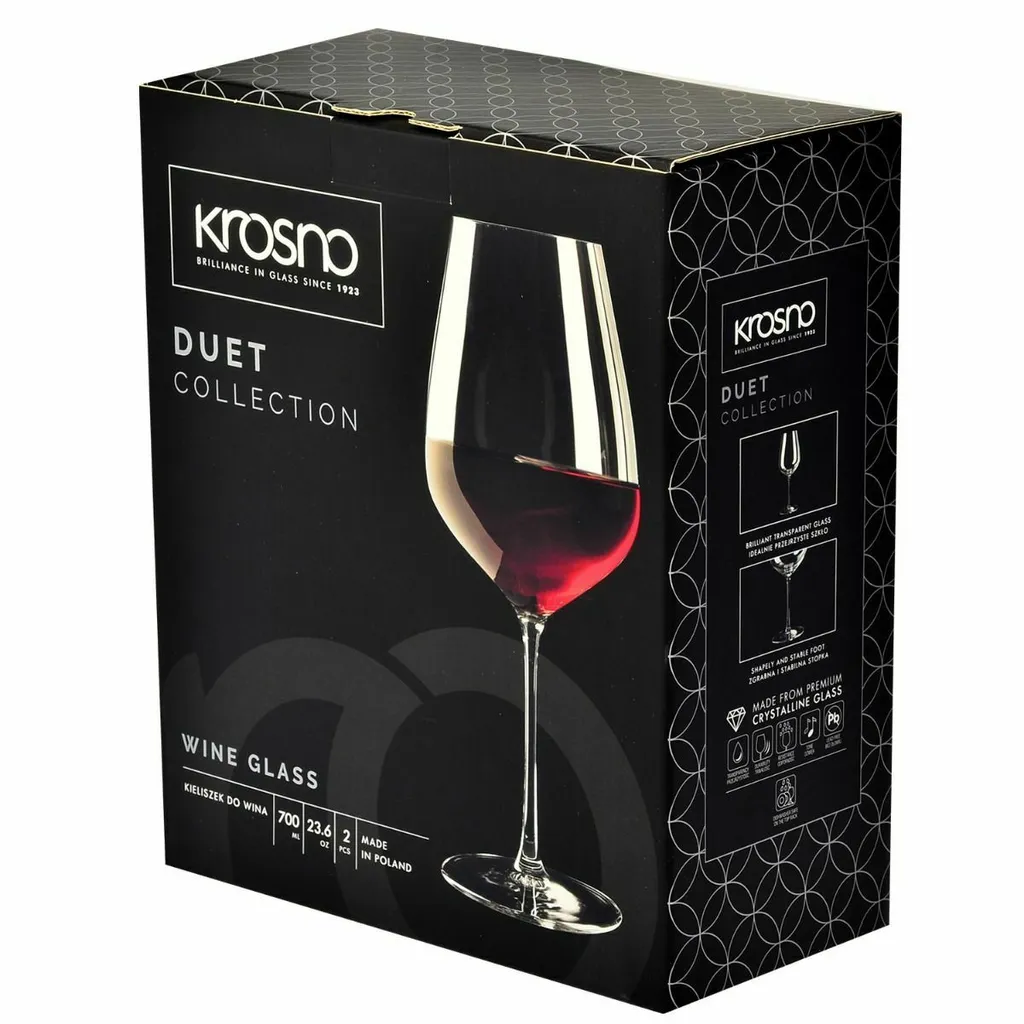 KROSNO Rotweingläser Pinot Noir | Set Von 2 | 700 ML | Kristallglas | Duet Kollektion | Ideal Für Zuhause, Restaurants Und Empfänge | Spülmaschinenfest - Image 7