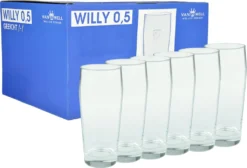 6er Set Bierglas Willibecher 0,5l Geeicht Glas Biergläser Tumbler Perfekt Geeignet Für Gastronomie