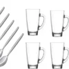6 Kaffeegläser 300ml Mit Henkel Mit 6 Löffel Teegläser Latte Macchiato Gläser