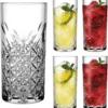 Pasabahce Timeless 52820 Longdrink Glas Wassergläser Kristall Design 4´er Set Transparent 295 Ml