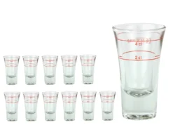 12er Set Schnapsgläser Stamper Dublino 2cl + 4cl