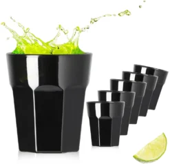 Schwarze Schnapsgläser Aus Glas 30ml (max. 40ml) Set 6 Teilig Wodkagläser Shotgläser