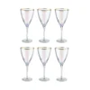 BUTLERS SMERALDA 6x Weingläser Mit Goldrand 400ml