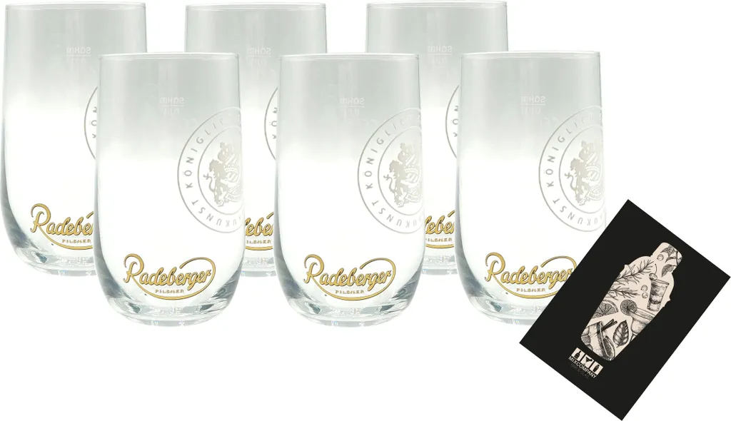 Radeberger Pilsener Bierglas 6er Set Bier Glas Gläser Mit 0,3L Eichung