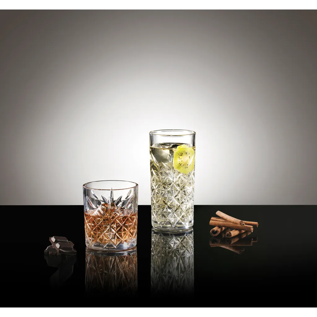 CreaTable 15459 Timeless Longdrinkbecher & Whiskygläser, Klar, 8-teilig (1 Set) - Image 2