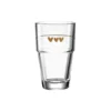 LEONARDO 043467 Solo Latte Macchiato Becher Mit Motiv Herzen, Glas, 410 Ml, Klar